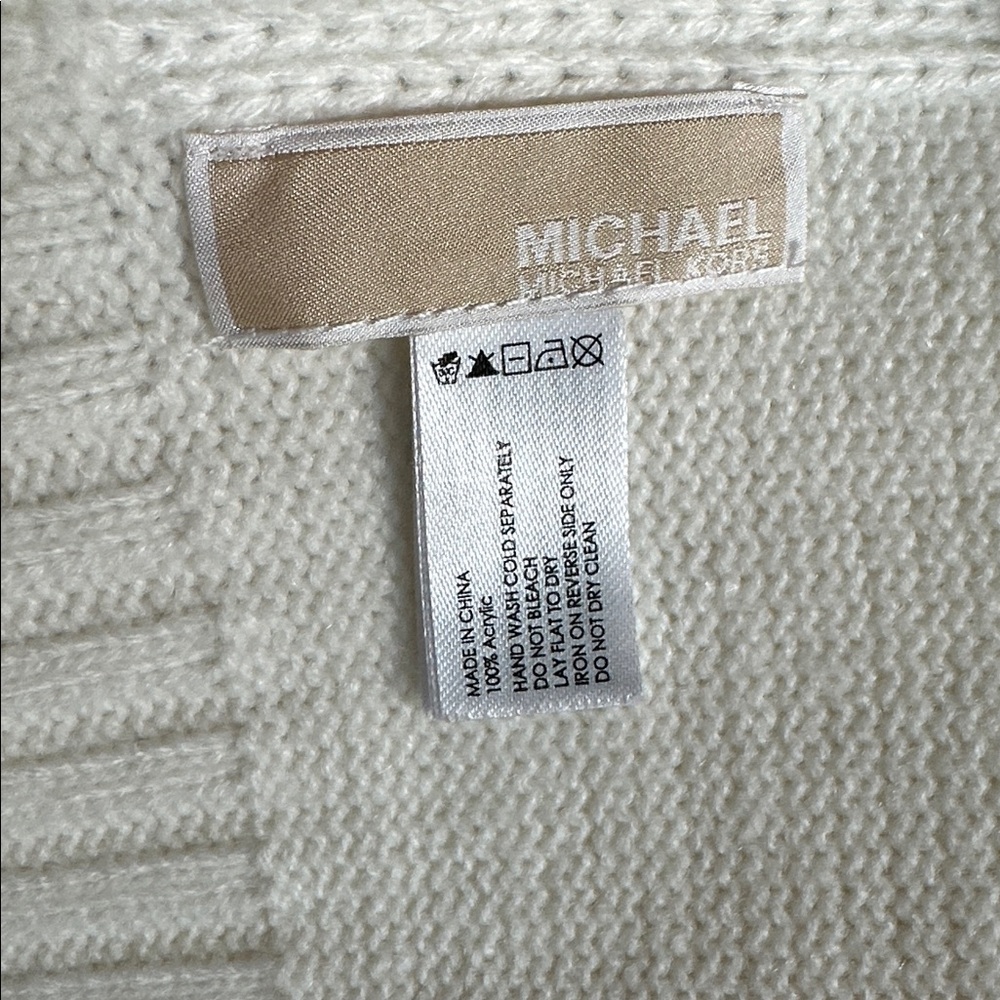 MICHAEL Michael Kors Cream Knit Scarf - Picture 11 of 12